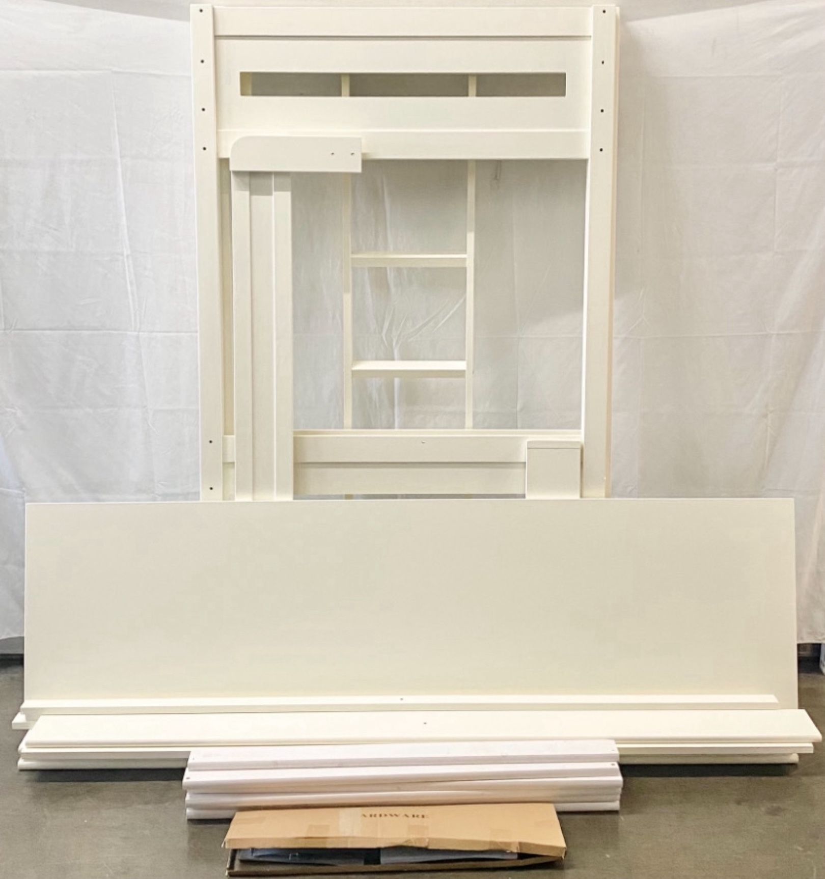 Twin Size Loft Bed with Desk and Ladder , White *Free Delivery & assembly*