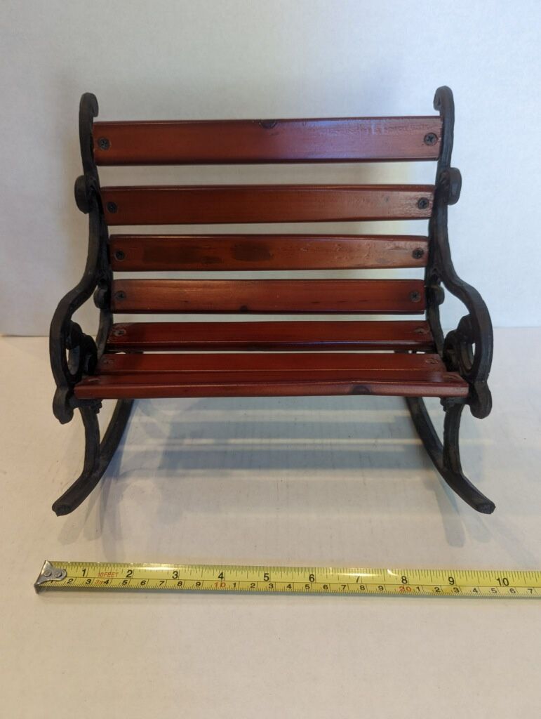 Wooden Small Doll/Teddy Bear Rocking Bench 