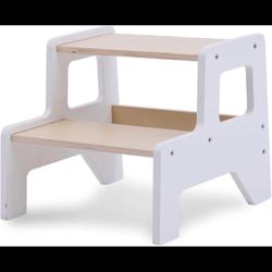 Two-Step Wooden Step Stool 2 pack