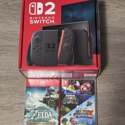 Nintendo Switch 2 Brand New with 2 Games 