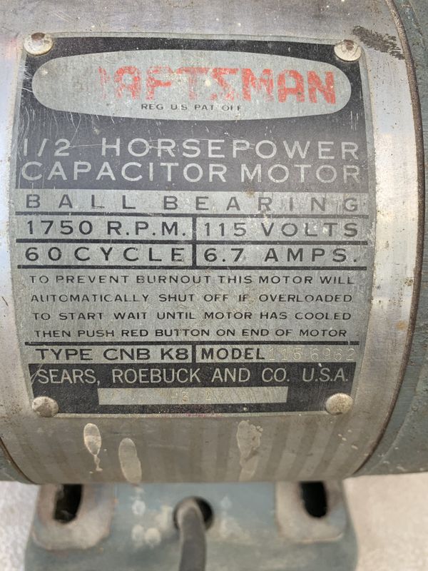 Craftsman 1 2 Hp Capacitor Motor - Electronic Diagram