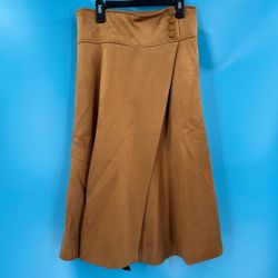 WOMENS High Waist Skirt Faux Suede Sz. M