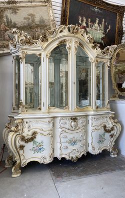 Italian Dining China Display Hutch Cabinet Curio Italy Silik Check My Other Posts 