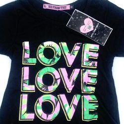 LWZWM Love Heart Graphic Sweatshirt Pullover tshirt size 6