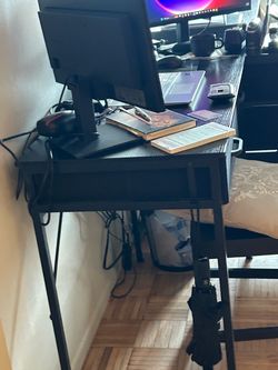 Desk- cloth plywood metal frame