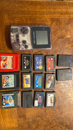 Game Boy Color Console with Game Cartridges Lot