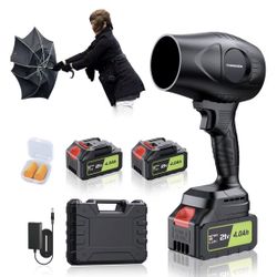 980,000 RPM Cordless Leaf Blower - 21V Electric Handheld Leaf Blower with 2×4.0Ah Batteries & Fast Charger - Lightweight for Patio, Lawn, Yard, Deck C