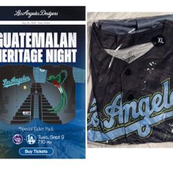 Los Angeles Dodgers Jersey Mens XL MLB Baseball Guatemalan Heritage Night 2025