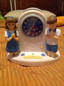 God bless my family childs talking/praying clock