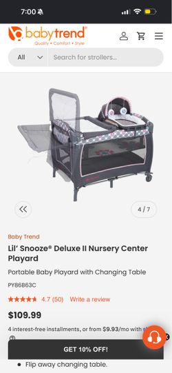 Baby Trend Lil Snooze Deluxe II Nursery Center