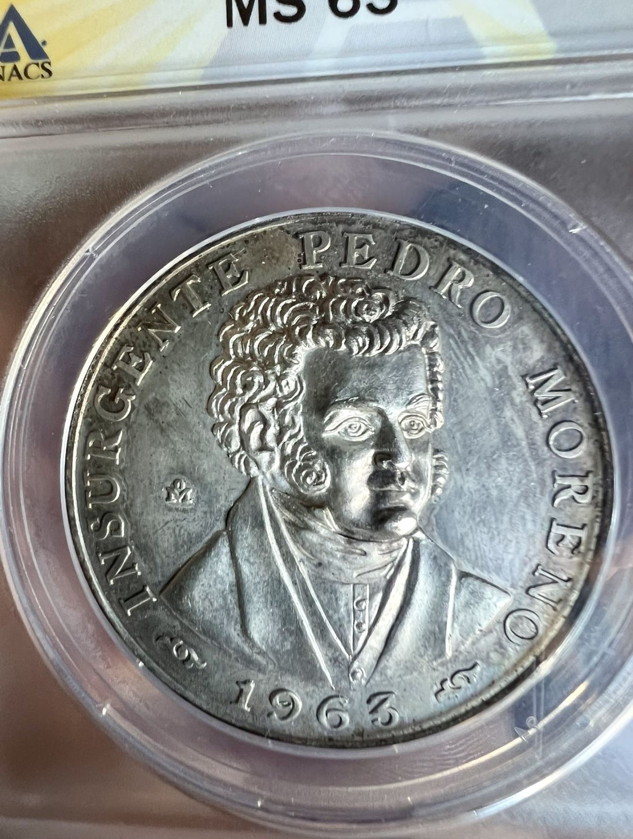 1963 Pedro Moreno Silver Coin