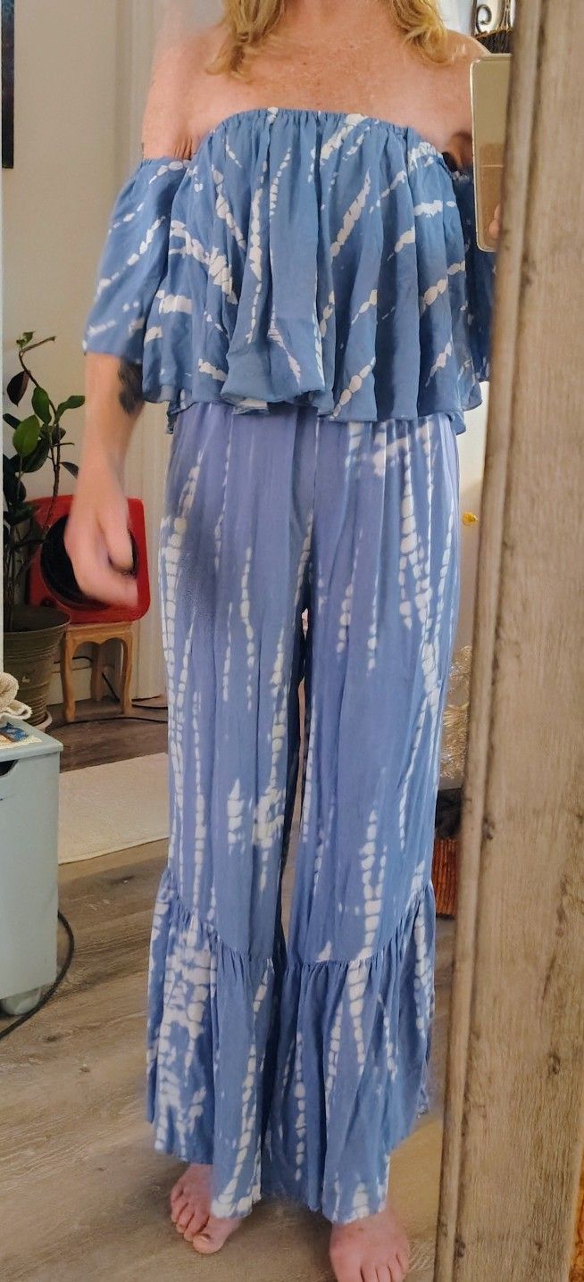 Sleeveless, Strapless Jumpsuit ( Full Length Pants)