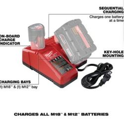 Milwaukee cargador multivoltaje M12/M18
