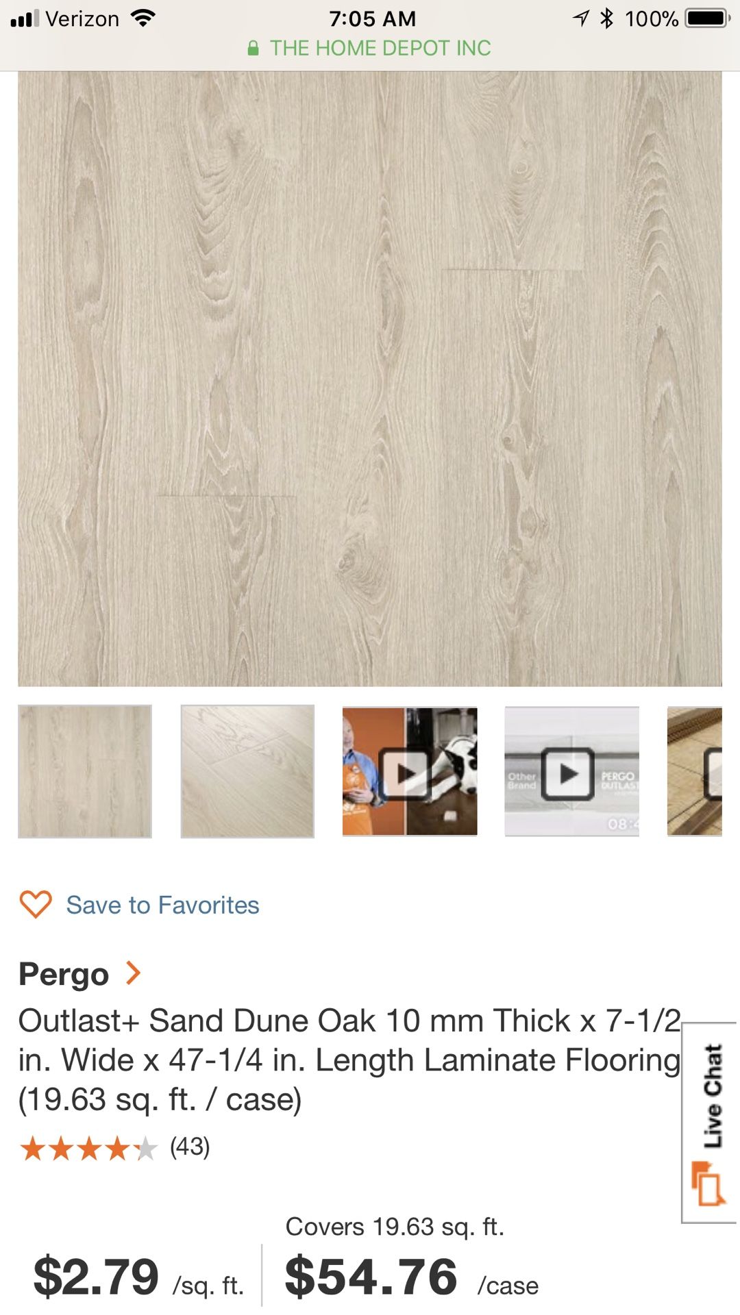 PERGO Sand Dune Oak Laminate Flooring