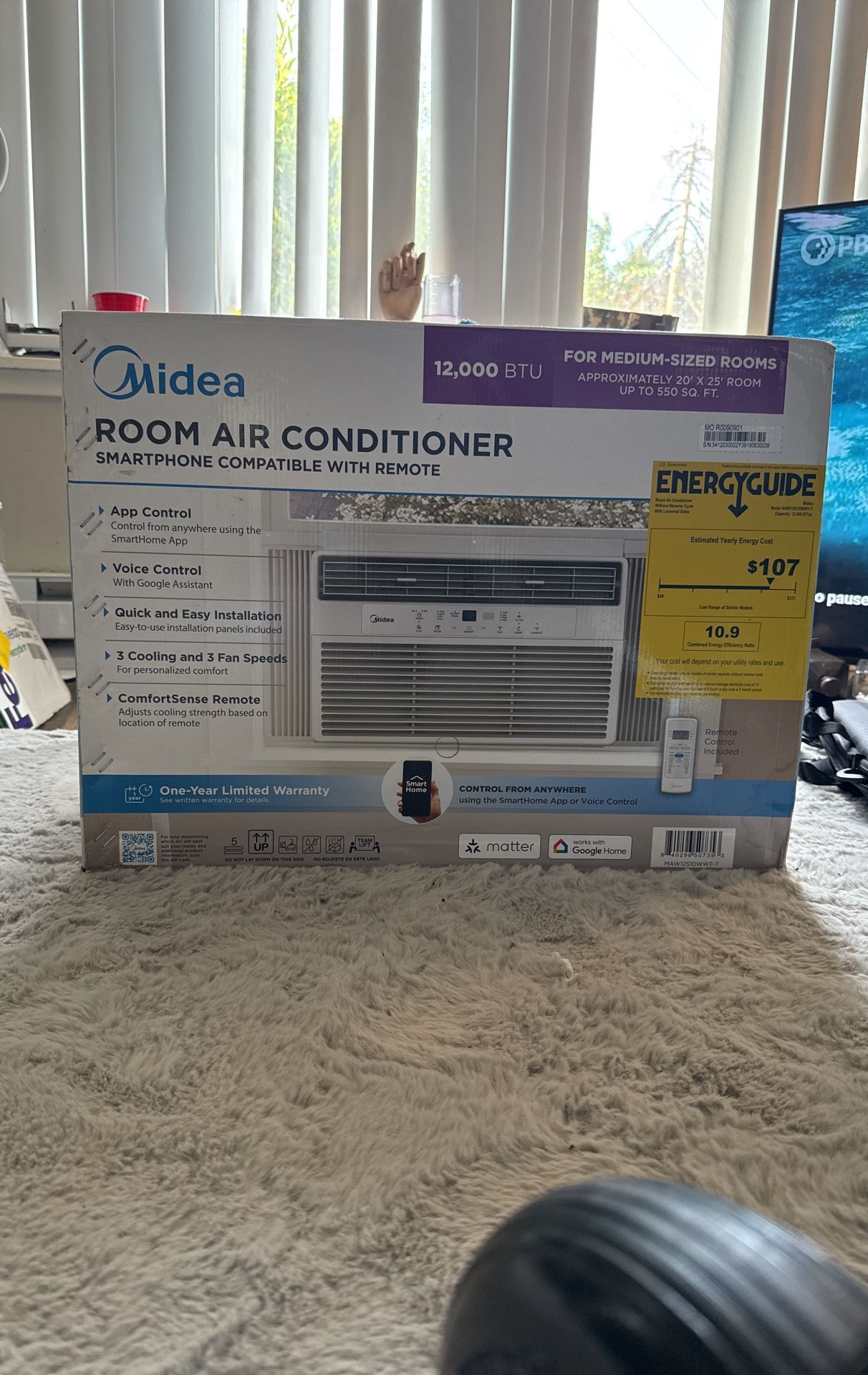 Midea 12,000 BTU Air Conditioner Brand New Smart Phone Compatible