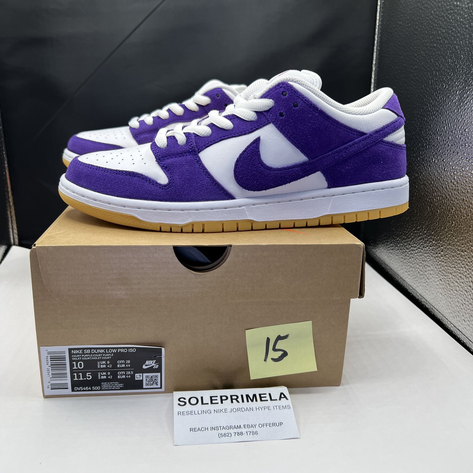 Nike SB Dunk Low Pro ISO Orange Label Court Purple