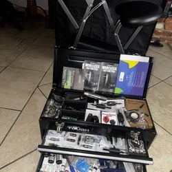 Tattoo Equipment Used Once 6 Machines - Ink - Box - Chair - Sterile Needles  