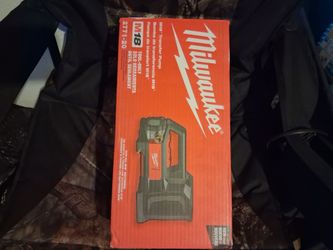 Brand new never used MILWAUKEE TRANFER PUMP  CORDLESS NORMALLY 279.00 IM ASKING 160 REALLY  FAIR PRICE