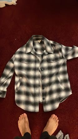 Plaid Flannel Button-Up Shirt