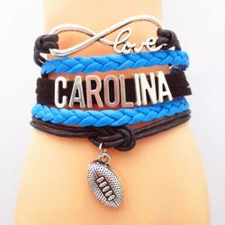 Carolina Panthers Football Bracelet 