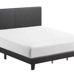 Leather Twin Bed ( Mattress Not Included )