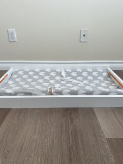 Baby Removable Changing Station For Dresser White Wood 