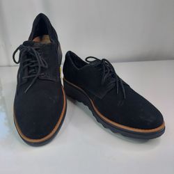 CLARKS WOMEN SHARON NOVEL BLACK SUEDE SIZE 9