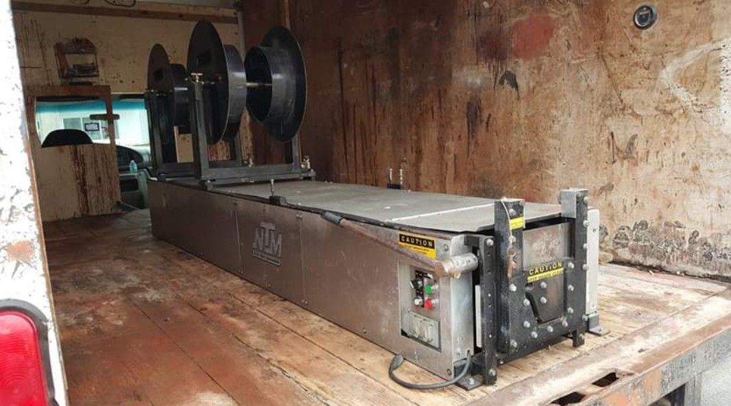 6 inch gutter machine and box truck