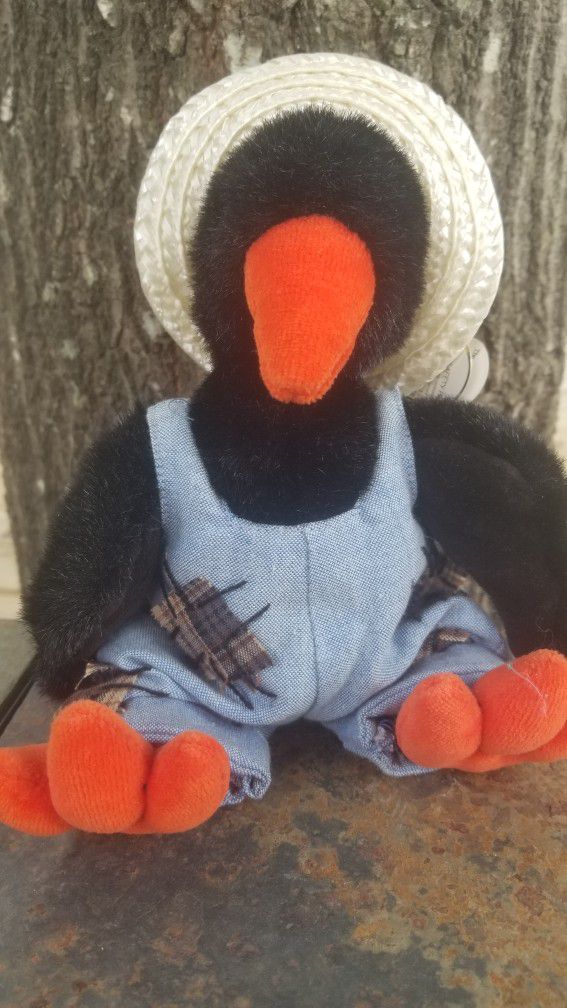 Ty Attic Treasures Collection Beanie Baby "Cawley" 1993 P.V.C. Pellets CROW