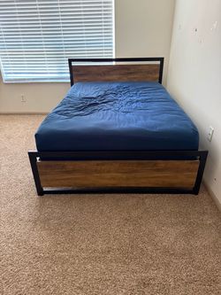 Full size bed and mattress