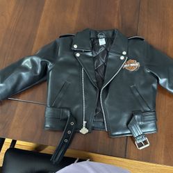 Harley Davidson leather Jacket Kids 4T