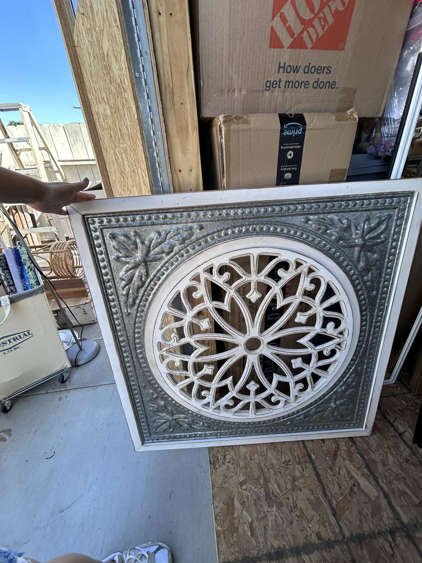 Large Galvanized Stairwell Decor