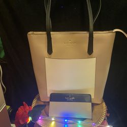 Kate Spade Authentic   Daily Colorblock Saffiano Top Zip Tote, Handbag/Shoulder Bag And Wallet  use but still like new