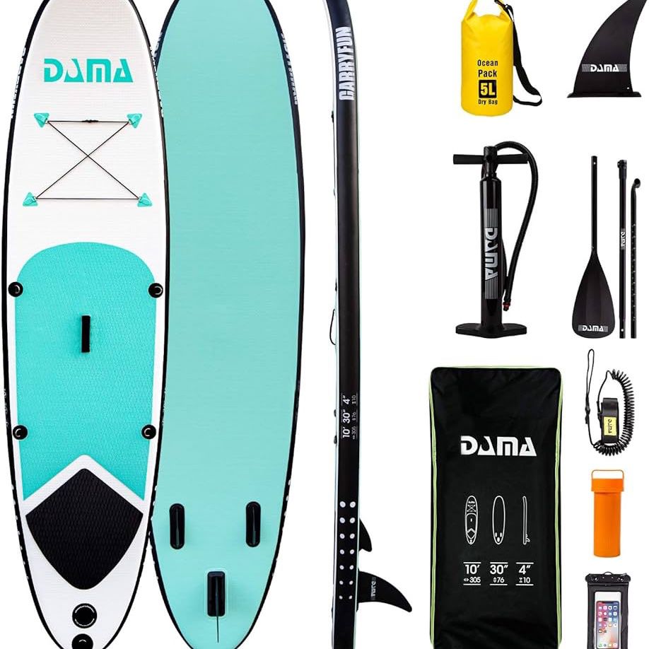 Inflatable Stand up Paddle sup Board Board,fin,Carry Bag,Paddle,Hand Pump,Leash,Repairing kit,mobilephone Waterproof Bag,All Round Board,for Beginners