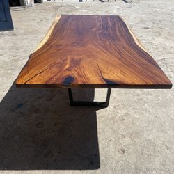 Stunning Dining Table - Live Edge Exotic Hardwood - Monkey Pod 8'7" (103") L x 49-51"W