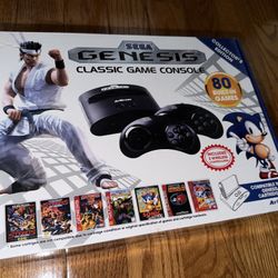 SEGA Genesis Classic Console – 80 Games + 2 Wireless Controllers (Complete)