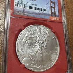2021 Heraldic Eagle MS 70 Emergency Production San Francisco