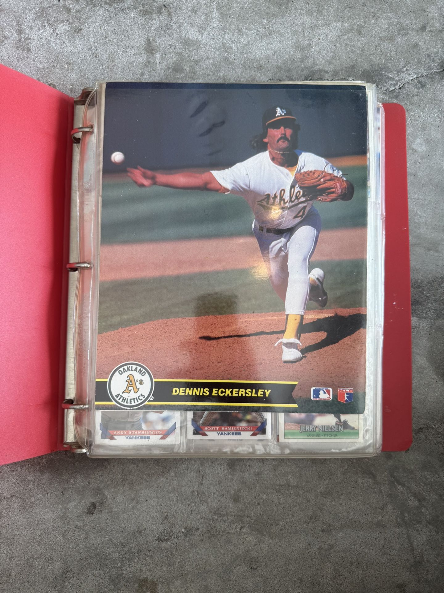 three entire baseball card books
