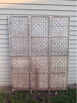 3-Panel Wicker Room Divider