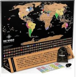 Duo Travel Map (Two 17x24 Maps Included!)