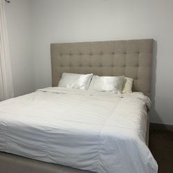 KING BED FRAME + MATTRESS