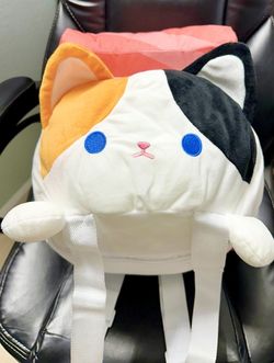 Brand New Kawaii Calico Cat Sushi Plush Backpack