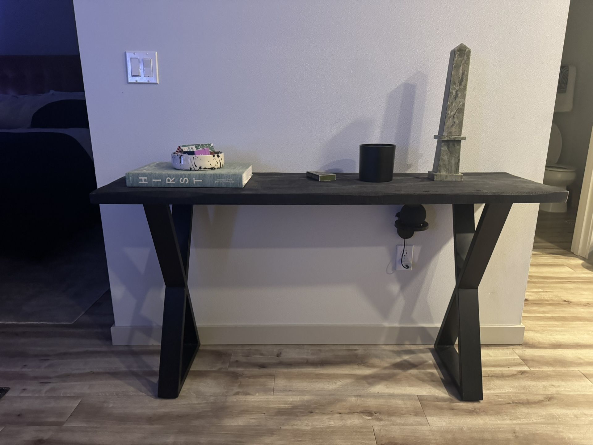 Wood Console Table (Real Wood, Live Edge)