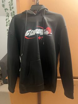 Black Graphic Pullover Hoodie