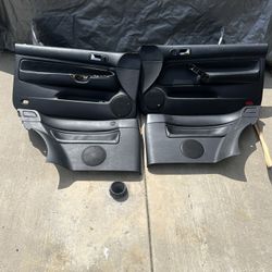 OEM Mk4 GTI Door Cards - Black Leather Inserts