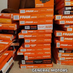 FRAM/ PUROLATOR/ GM AIR FILTERS/ CABIN / Oil  FILTERS FOR GENERAL MOTORS VEHICLES (whole Pallet)