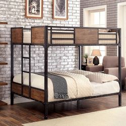 Brand New Industrial Style Full Over Full Bunk Bed