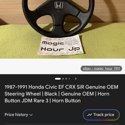 87-91 Honda Civic/CRX Si Steering Wheel (RARE JDM WHEEL)