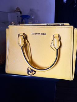Michael Kors Yellow Saffiano Leather Satchel