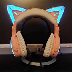 Cat Ear Headphones With Streaming Mic